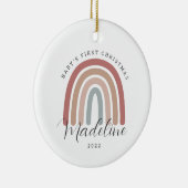 Boho Rainbow Baby's First Christmas Ornament (Rechts)