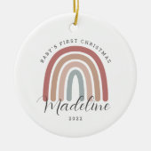 Boho Rainbow Baby's First Christmas Ornament (Vorne)