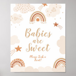 Boho Rainbow Babys sind süße Zeichen Poster