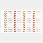 Boho Rainbow Back to School Watercolor Waterproof Etiketten (Blatt)