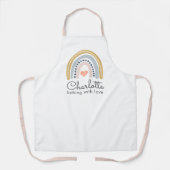 Boho Rainbow Backen mit Liebe Schürze (Vorderseite)
