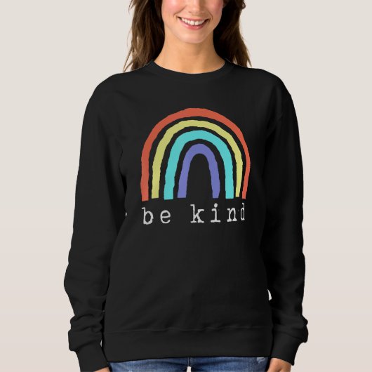 Boho Rainbow Be Kind Pride Lbgtqia Sweatshirt (Vorderseite)