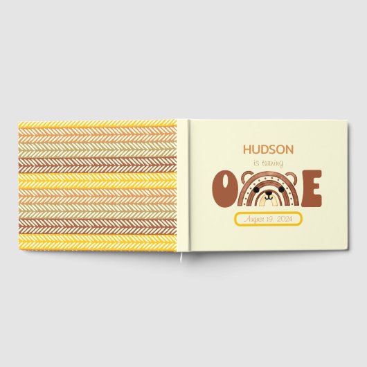 Boho Rainbow Bear Gästebuch (Voll)