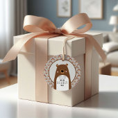 Boho Rainbow Bear Neutral Baby Shower Thank You Geschenkanhänger