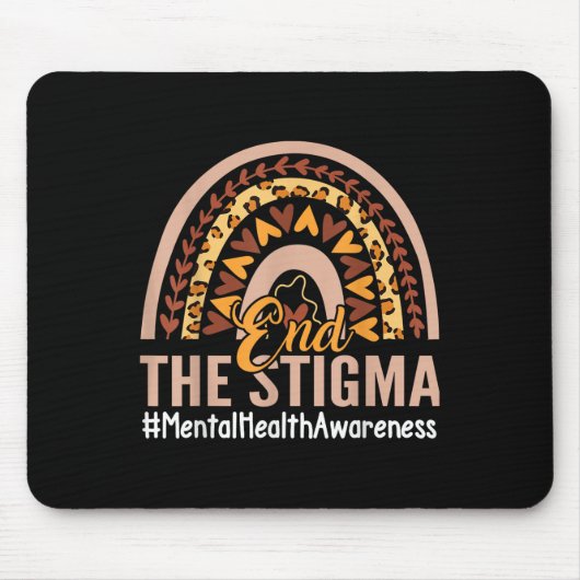 Boho Rainbow beendet Stigma Mental Health Awarenes Mousepad (Vorne)