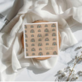 Boho Rainbow Beige Birthday Serviette