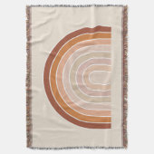 Boho Rainbow Beige Terracotta Decke (Vorderseite Vertikal)