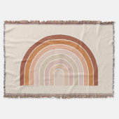 Boho Rainbow Beige Terracotta Decke (Vorderseite)