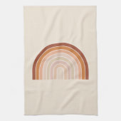 Boho Rainbow Beige Terracotta Geschirrtuch (Vertikal)