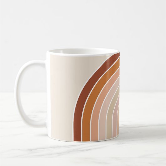 Boho Rainbow Beige Terracotta Kaffeetasse (Links)
