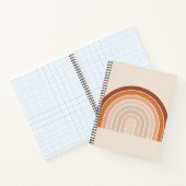Boho Rainbow Beige Terracotta Notizblock (Innenseite)