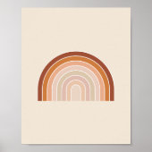 Boho Rainbow Beige Terracotta Poster (Vorne)