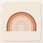 Boho Rainbow Beige Terracotta Rechteckiger Pappuntersetzer<br><div class="desc">Regenbogen - Boho Regenbogen - Abstrakte Bögen - Neutral Beige / Terracotta.</div>