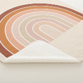 Boho Rainbow Beige Terracotta Sherpadecke (3/4)