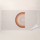 Boho Rainbow Beige Terracotta Strandtuch (Vorderseite)