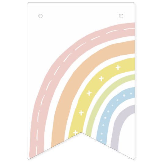Boho Rainbow Birthday Banner | Erster Geburtstag (Erste Fahne)