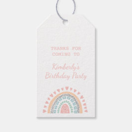 Boho Rainbow Birthday Favor Geschenkanhänger