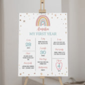 Boho Rainbow Birthday Milestone Poster