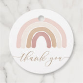 Boho Rainbow Birthday Party Geschenkanhänger (Vorderseite)