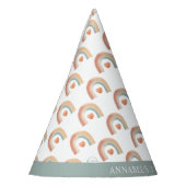 Boho Rainbow Birthday Party Hat - Watercolor Earth Partyhütchen (Links)