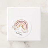 Boho Rainbow Birthday Tag Pastel Neutral Modern Geschenkanhänger (Beispiel)