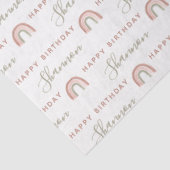 Boho Rainbow Birthday Tissue Paper Seidenpapier (Ausschnitt)