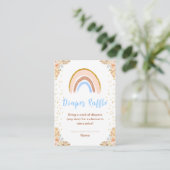 Boho Rainbow Blue Baby Duschdusche Windelwanne Raf Begleitkarte (Stehend Vorderseite)