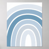 Boho Rainbow Blue Boys Room Poster (Vorne)