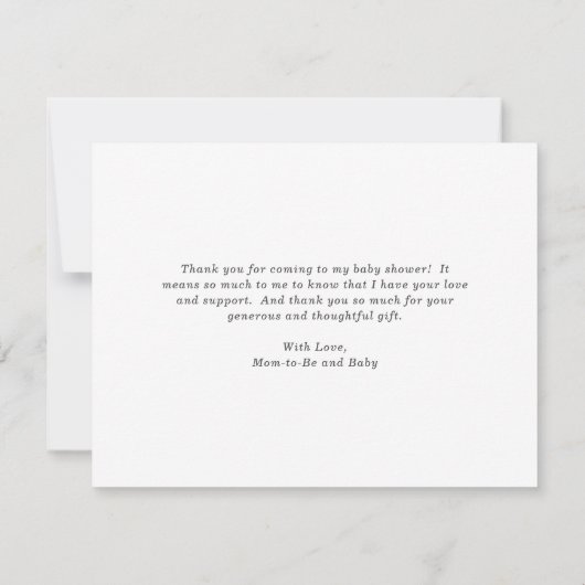 Boho Rainbow Blue Heart Niedlich Boy Baby Dusche Dankeskarte (Rückseite)