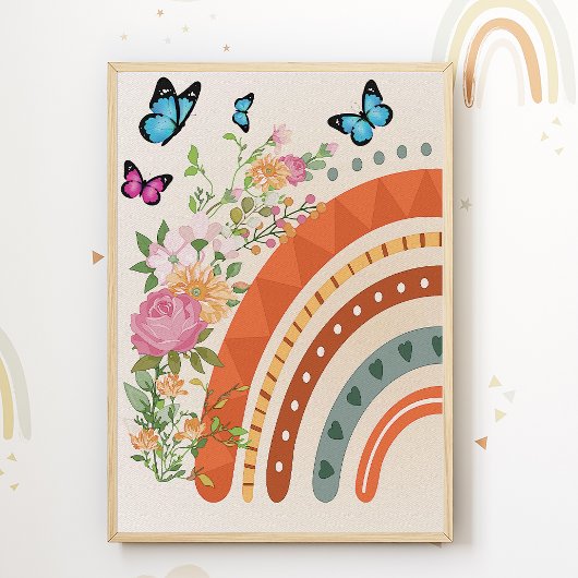 Boho Rainbow Blume Kinderzimmer Print Kids Room Po Poster