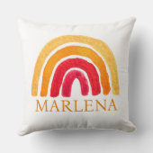 Boho Rainbow Bohemisch Orange Baby Kinderzimmer Ni Kissen (Rückseite)