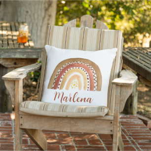 Boho Rainbow Bohemisch Sun Earth Natural Color Kissen