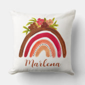 Boho Rainbow Bohemische Naturfarbe Kissen (Vorderseite)