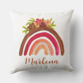 Boho Rainbow Bohemische Naturfarbe Kissen (Rückseite)