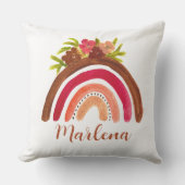 Boho Rainbow Bohemische Naturfarbe Kissen (Vorderseite)