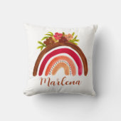 Boho Rainbow Bohemische Naturfarbe Kissen (Vorderseite)