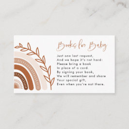 Boho Rainbow Book Request Card, Books for Baby Begleitkarte