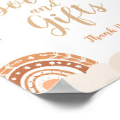 Boho Rainbow Books and Gifts Sign Poster (Ecke)