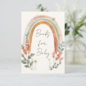 Boho Rainbow Books for Baby Card – Pampas Grass Begleitkarte (Stehend Vorderseite)