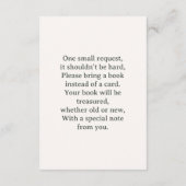 Boho Rainbow Books for Baby Card – Pampas Grass Begleitkarte (Rückseite)