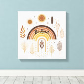 Boho Rainbow Botanicals Leinwanddruck (Insitu (Holzboden))