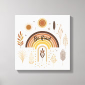 Boho Rainbow Botanicals Leinwanddruck (Vorderseite)