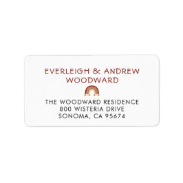 Boho Rainbow Boy Baby Shower Adressaufkleber