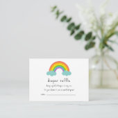 Boho Rainbow Boy Diaper Raffle Card Begleitkarte (Stehend Vorderseite)