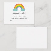 Boho Rainbow Boy Diaper Raffle Card Begleitkarte (Vorne/Hinten)