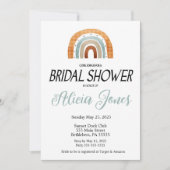 Boho Rainbow Bridal Dusche Einladung (Vorderseite)