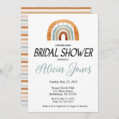 Boho Rainbow Bridal Dusche Einladung (Vorne/Hinten)