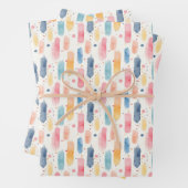 Boho Rainbow Brush Strokes & Dots Geschenkpapier Set (Beispiel)
