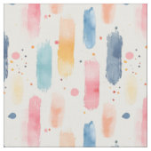 Boho Rainbow Brush Strokes & Dots Stoff (Nahaufnahme)