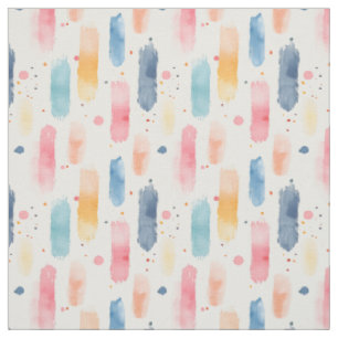 Boho Rainbow Brush Strokes & Dots Stoff